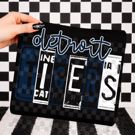 WS Completed Top Baseball License Plate Detroit