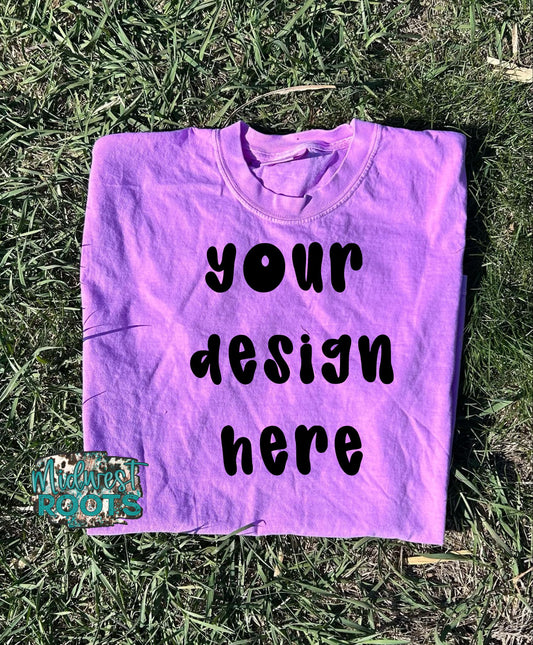 Neon Violet Comfort Colors Mock Up