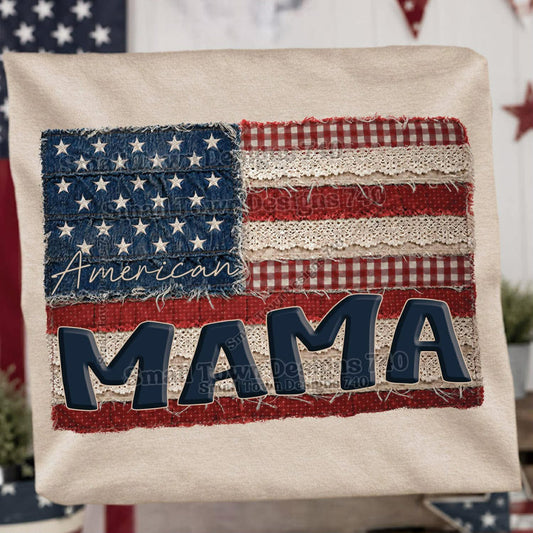 American Flag Mama Top