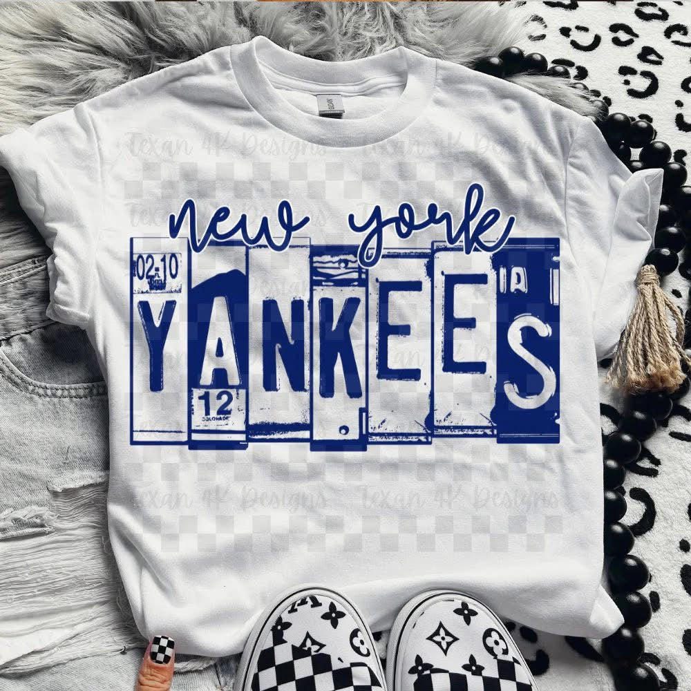 License Plate Baseball Team Top