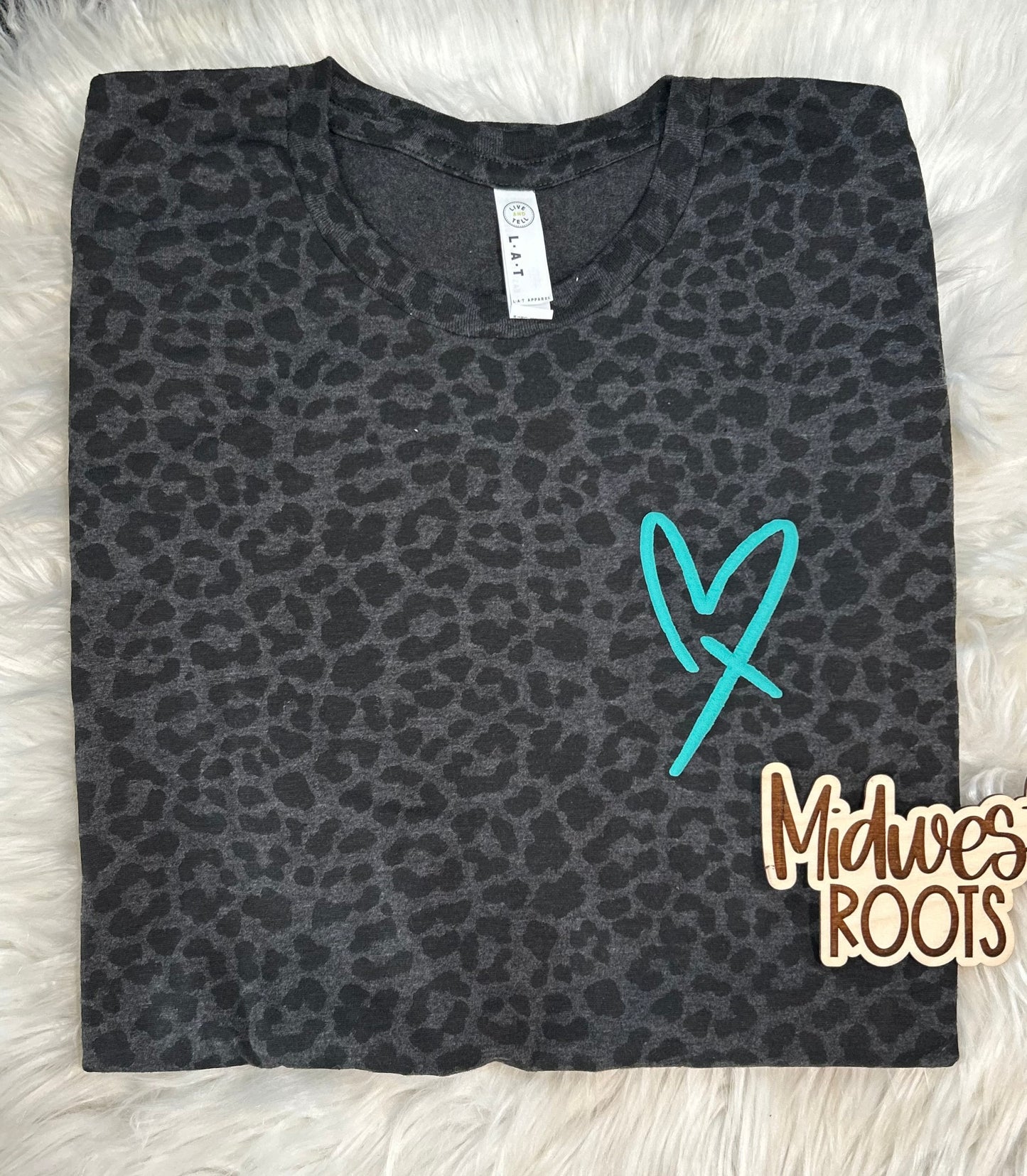 RTS Heart With Cross Puff Print Top