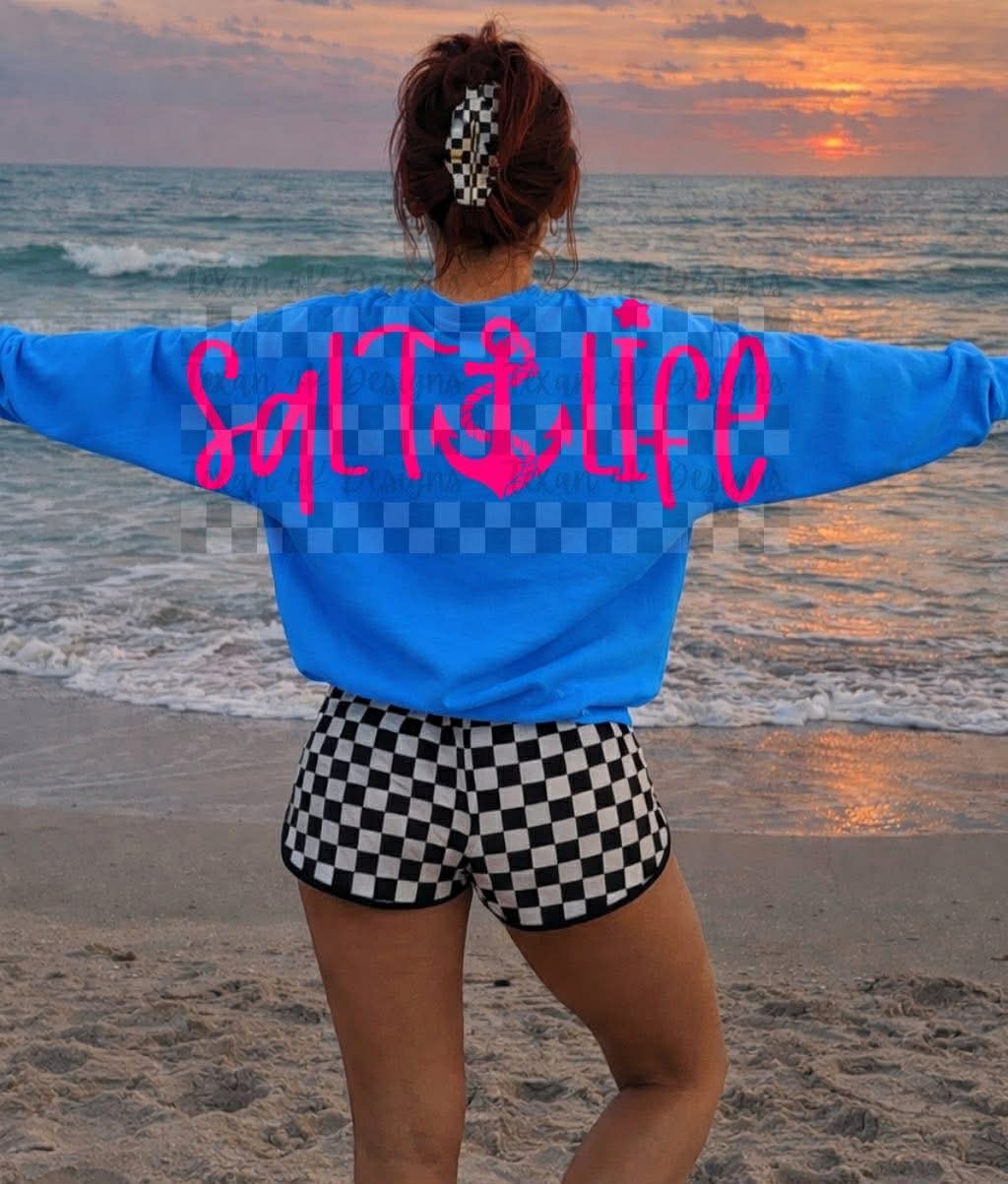 S_lt Life Anchor Oversized Arm Print Top