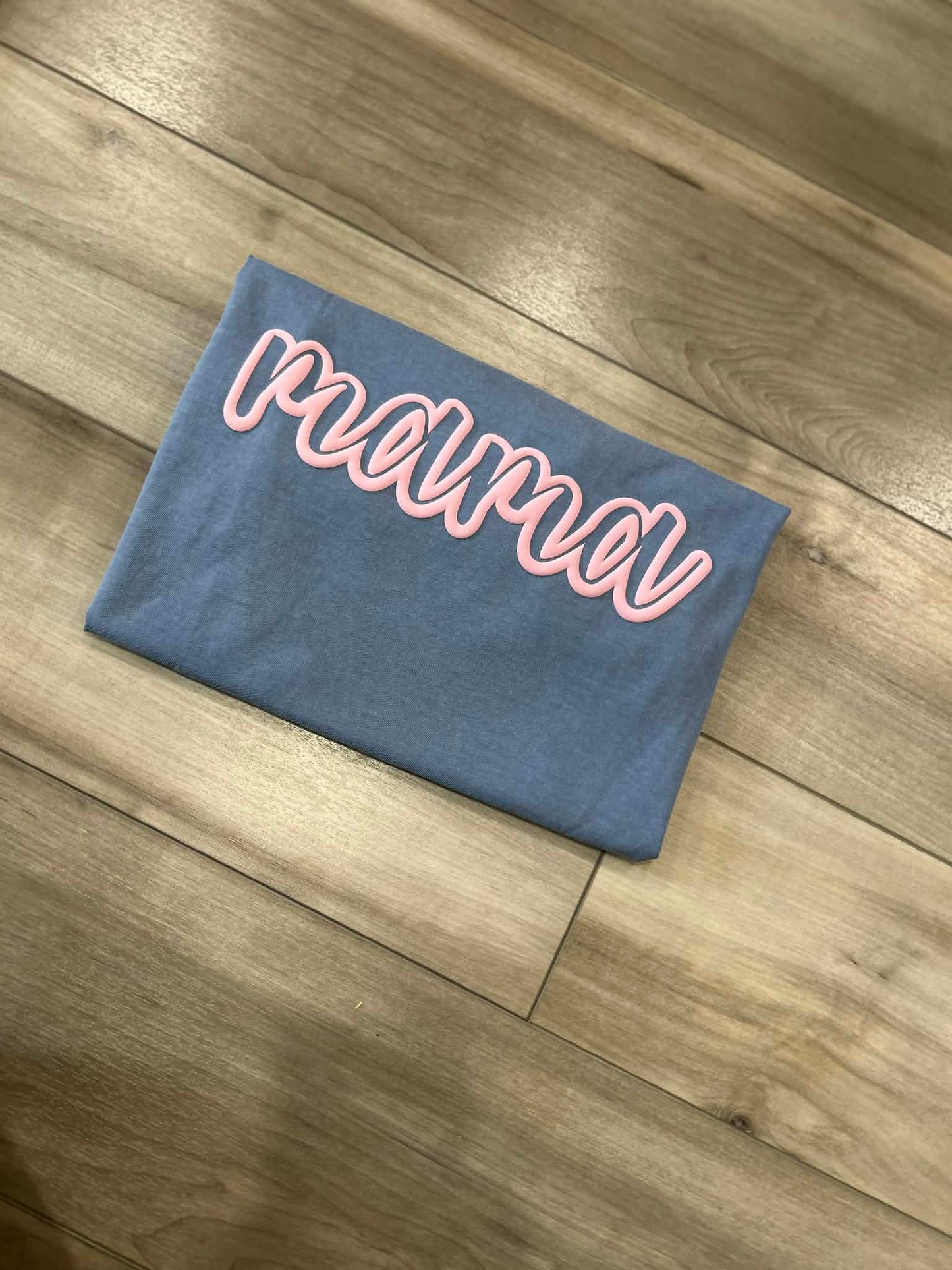 Mama Outline Puff Print Top