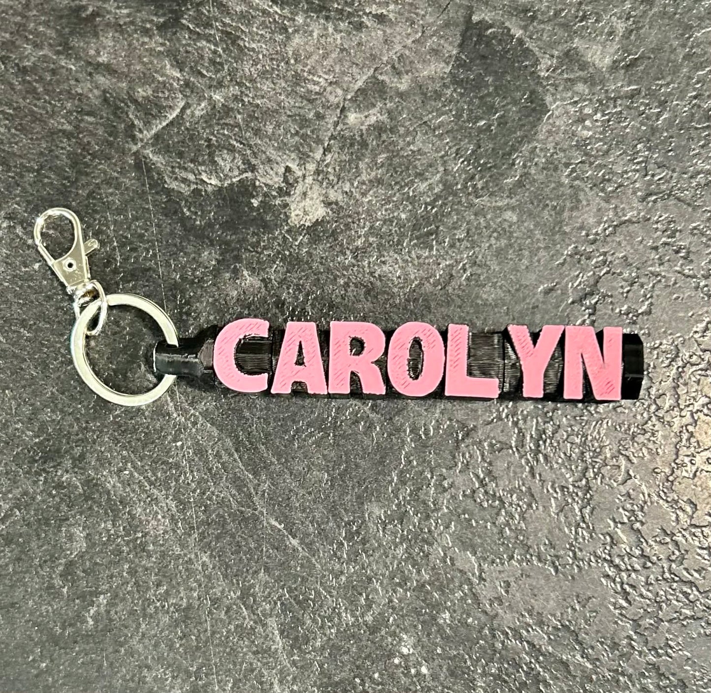 3D Printed Fidget Name Keychain
