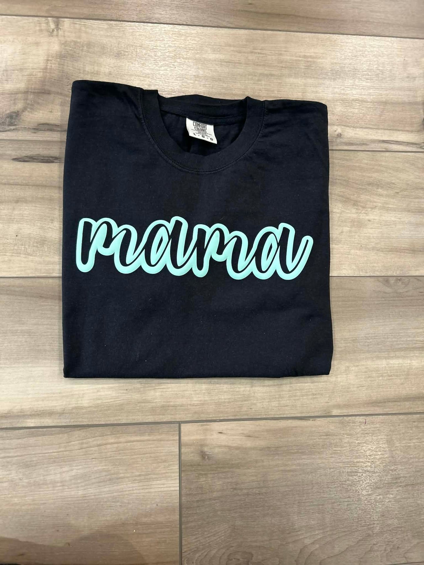 Mama Outline Puff Print Top
