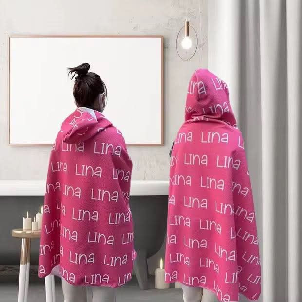 Pre Order Custom Solid Color with Name Hooded Towels