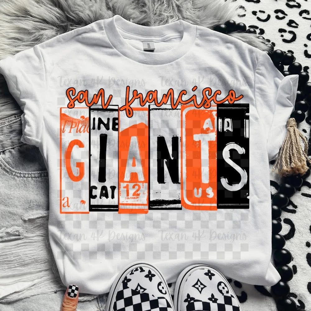 License Plate Baseball Team Top