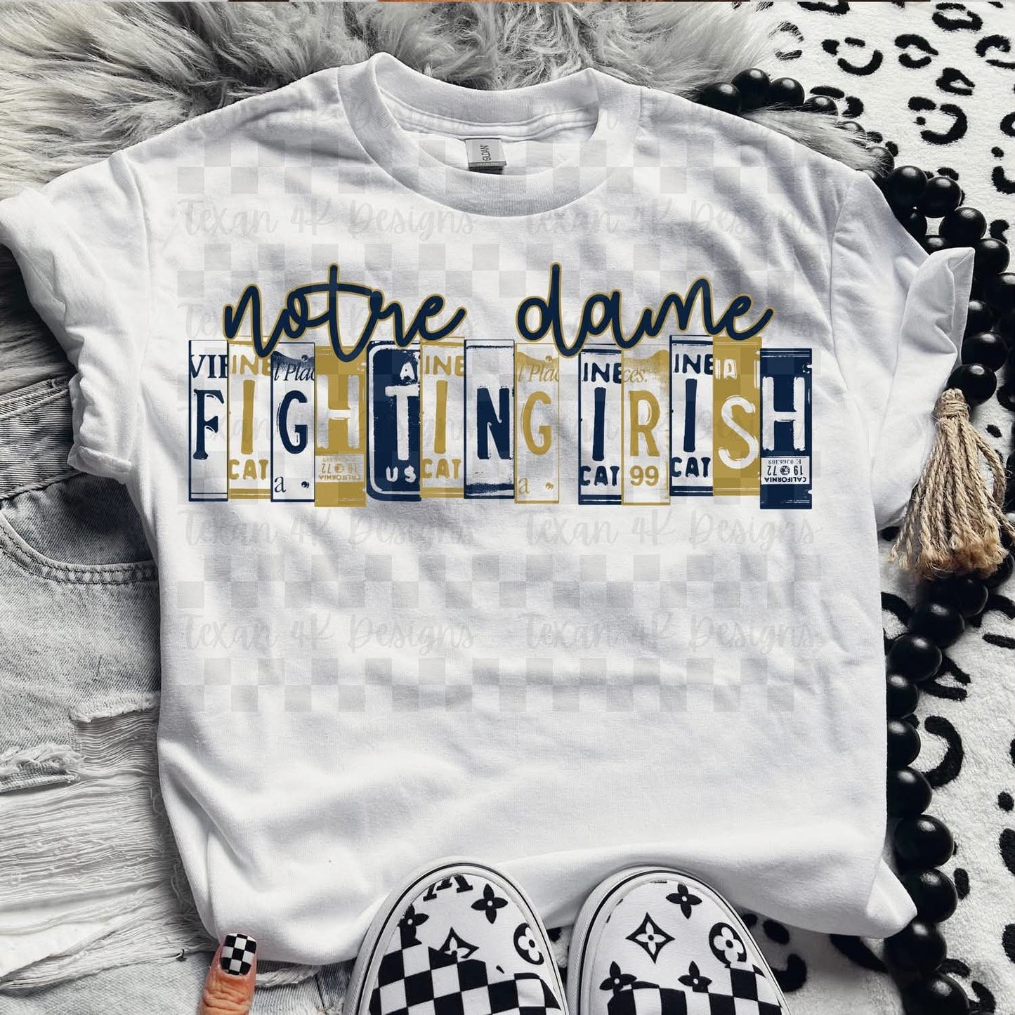 ND Fight!ng !r!sh License Plate Top