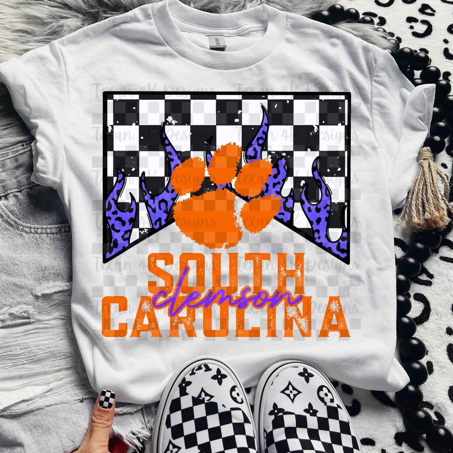 DTF Print - Leopard Flame - Top 32 College Teams