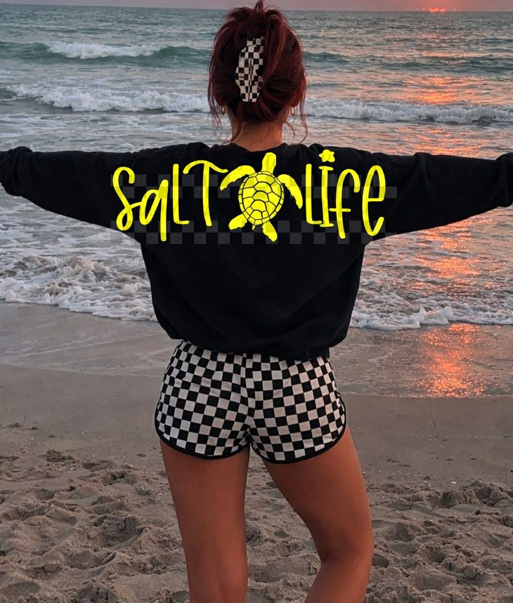 S_lt Life Turtle Oversized Arm Print Top