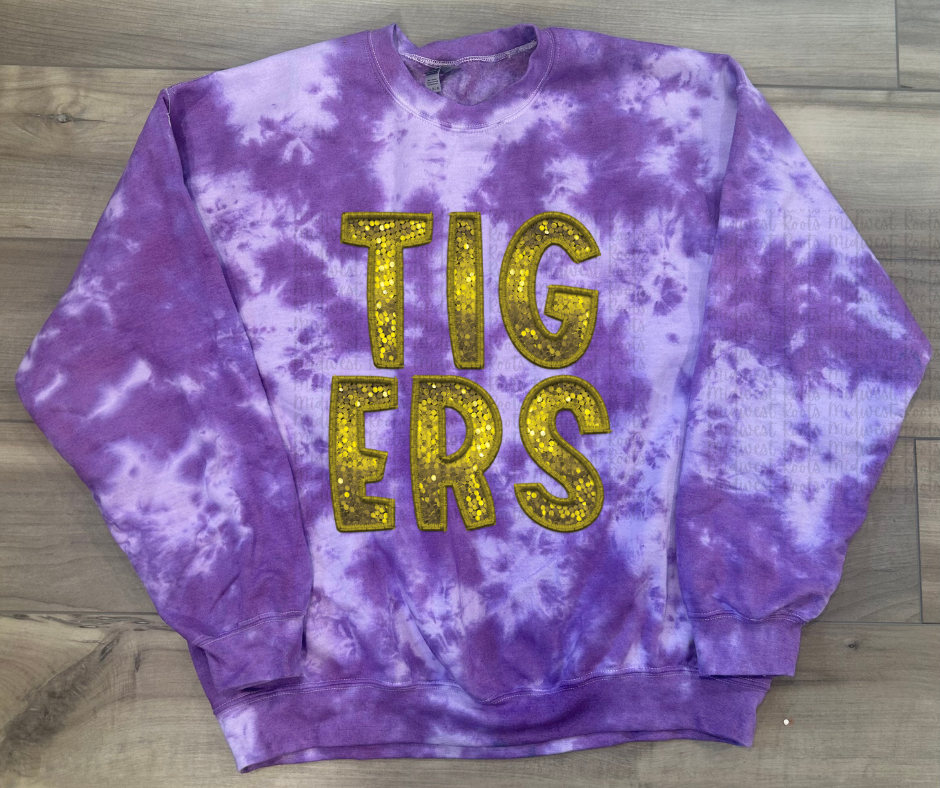 Custom Team Mascot Tie Dye Sweatshirt