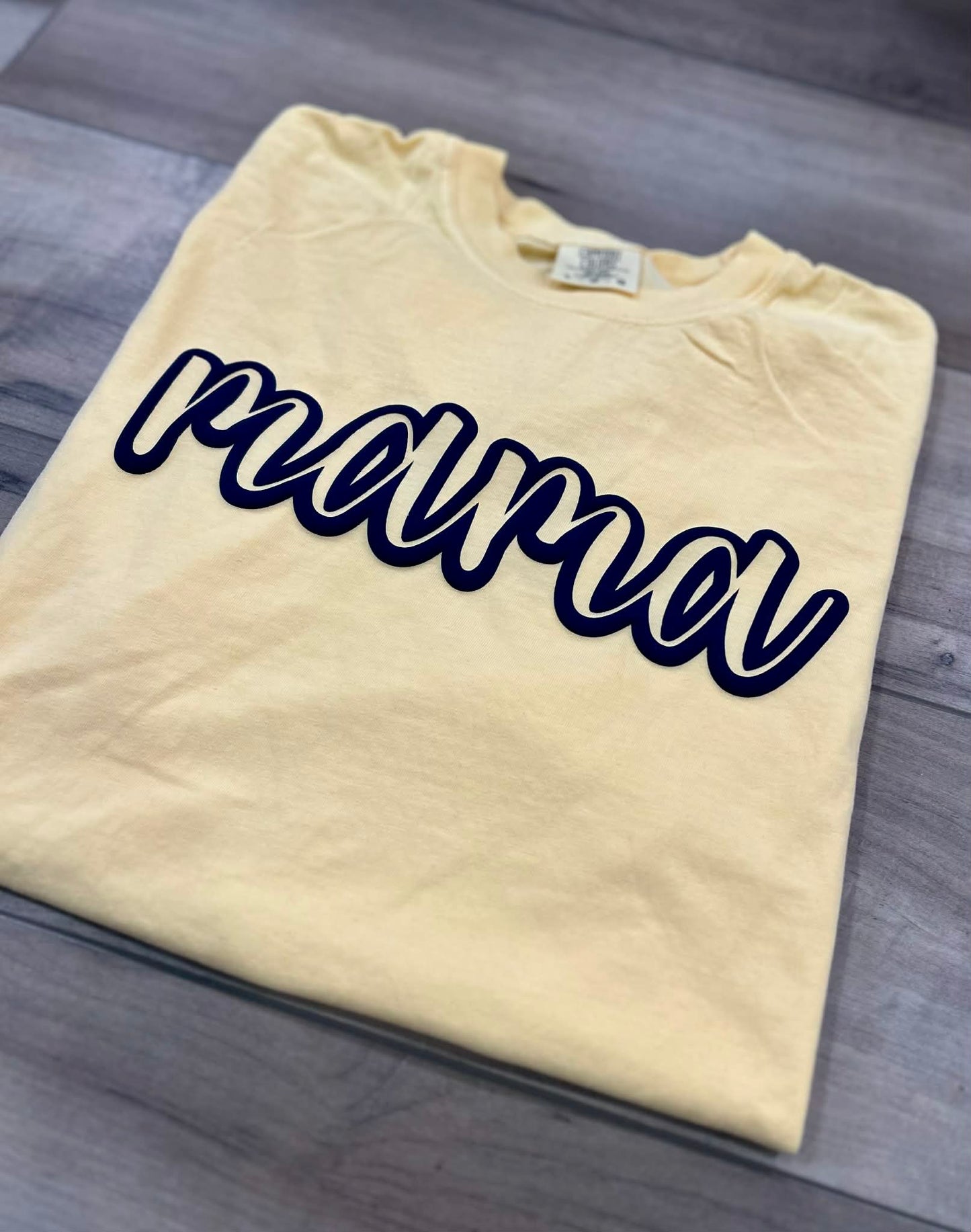 Mama Outline Puff Print Top