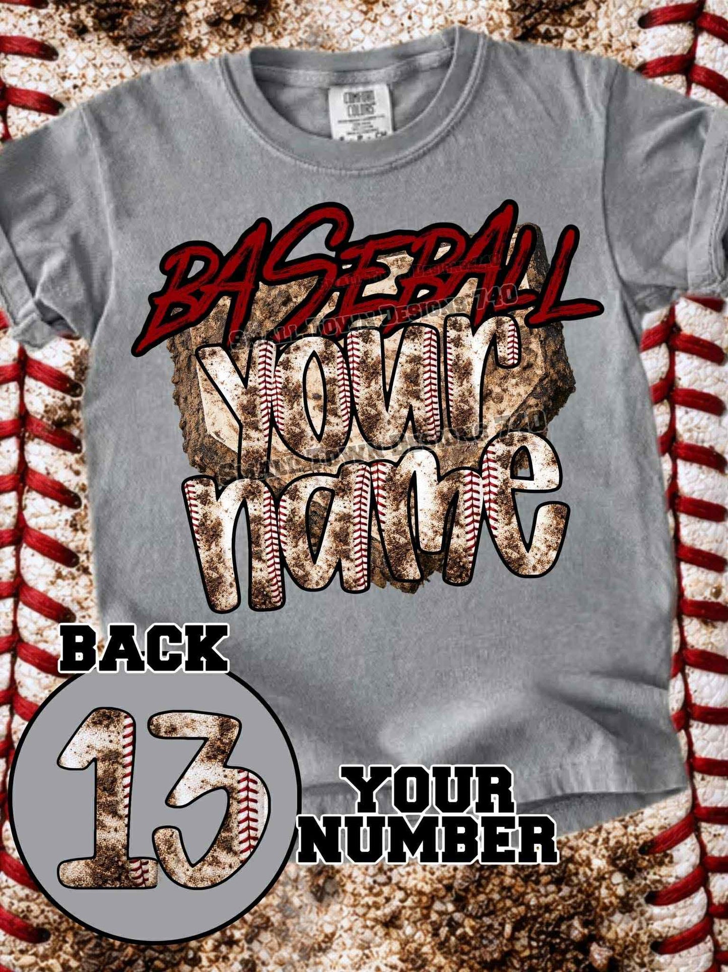 Baseball Custom Name Top