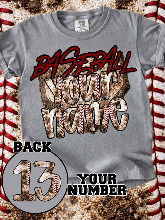 Baseball Custom Name Top