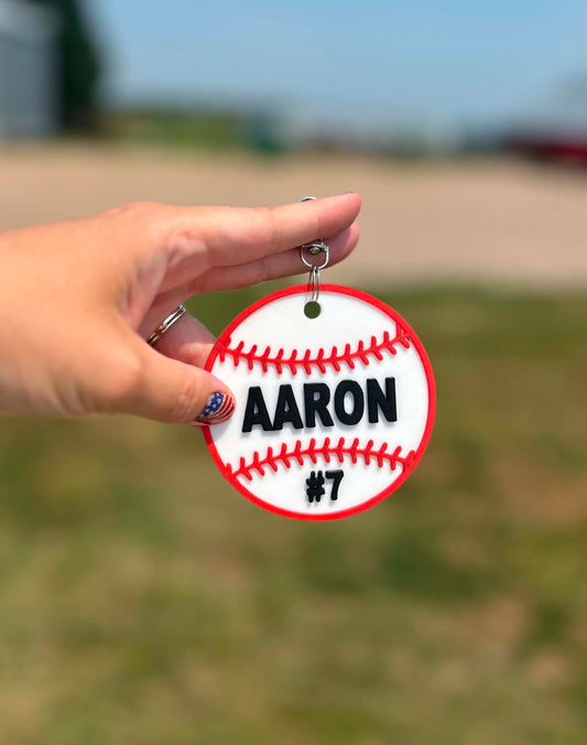 3D Printed Baseball Bag Tag