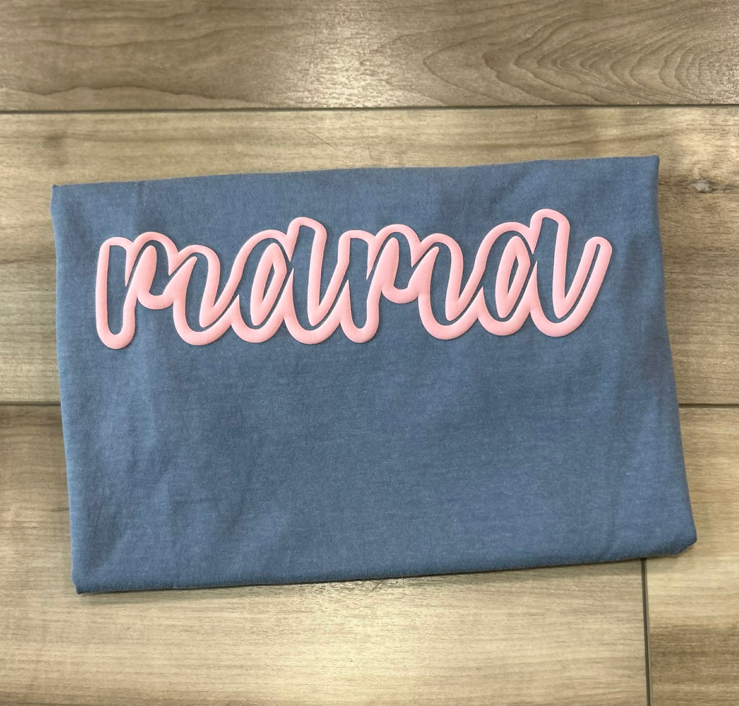 Mama Outline Puff Print Top