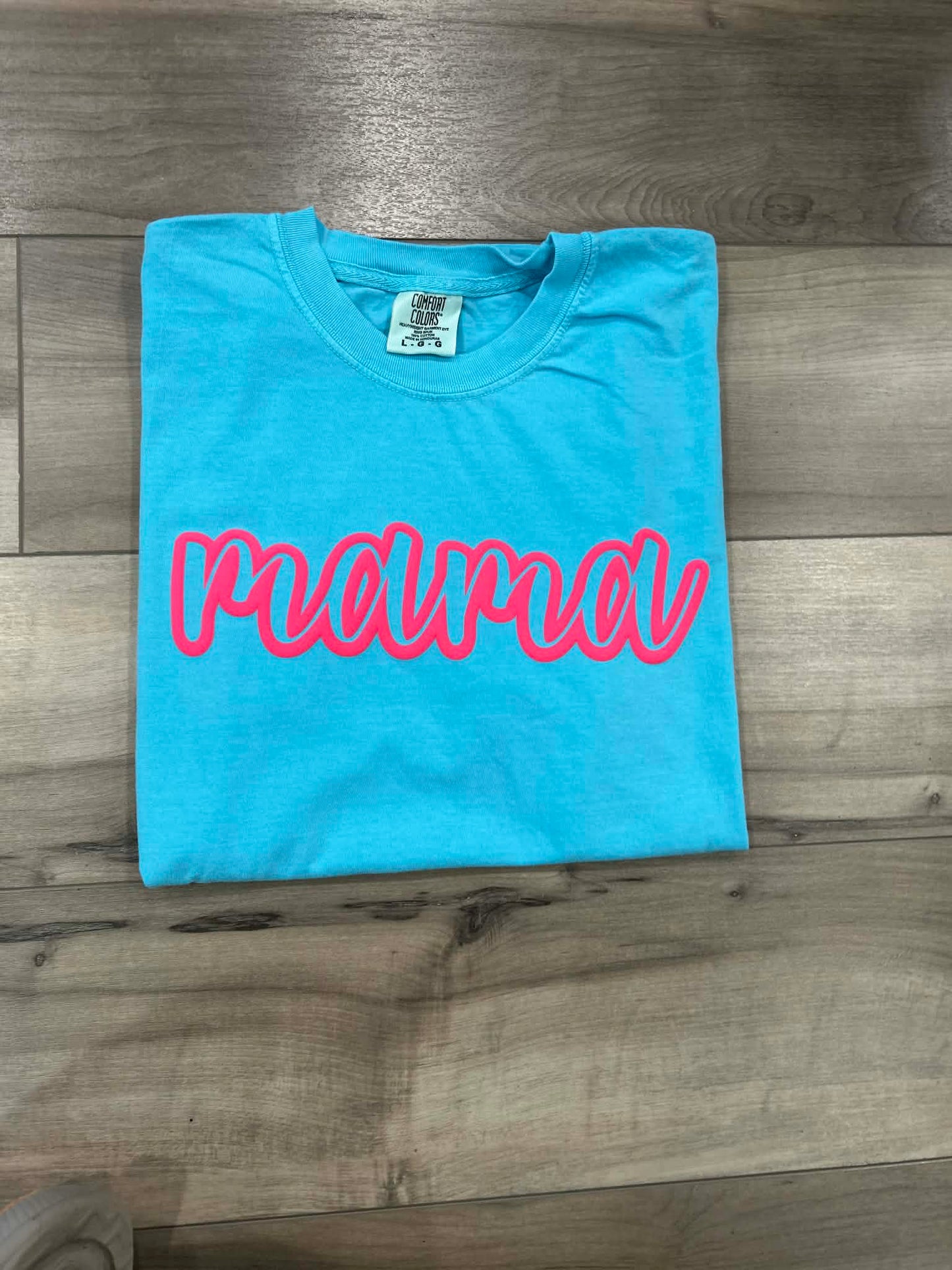 Mama Outline Puff Print Top