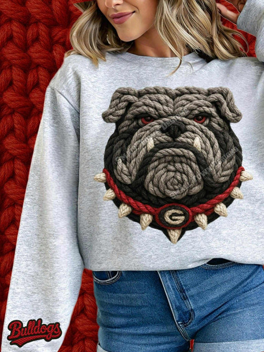 DTF Print - Faux Yarn Bulld0gs