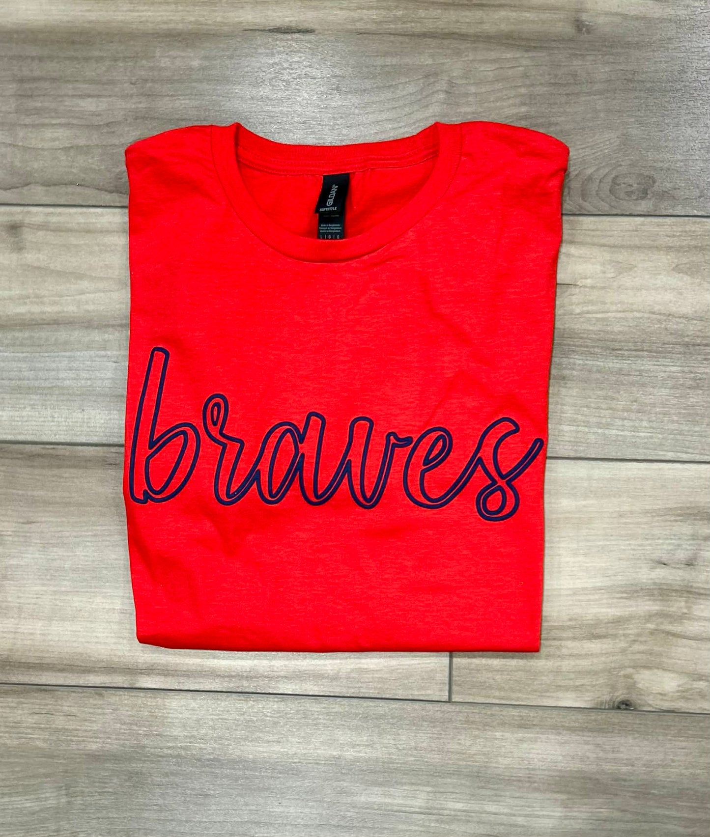 Custom Team Outline Puff Printed Top