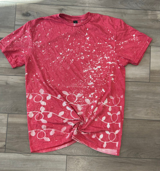 Bleached Blank Christmas Lights Top