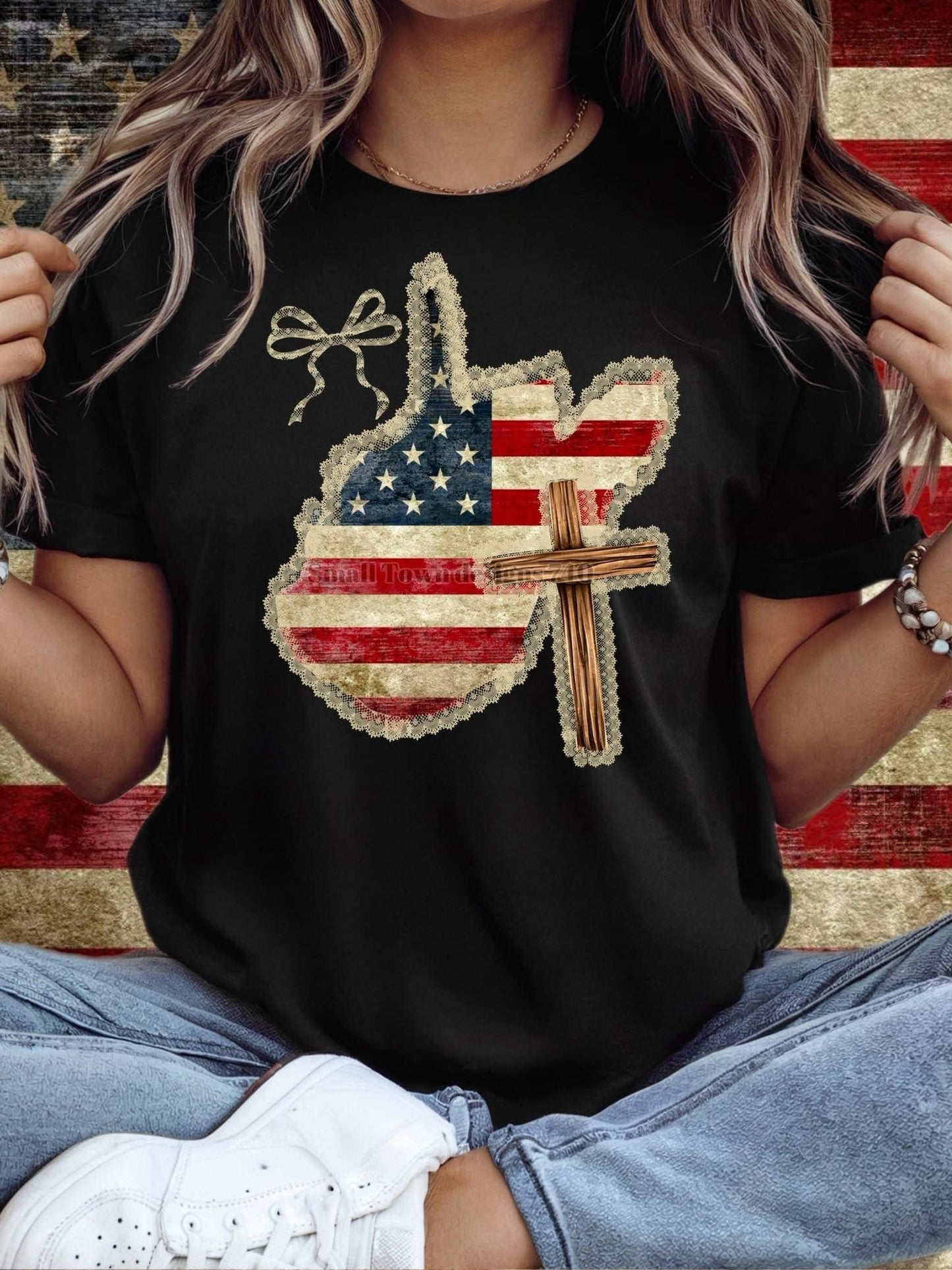 DTF Print - RWB States with Bow