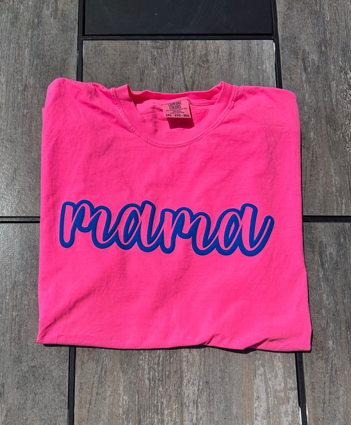 Mama Outline Puff Print Top