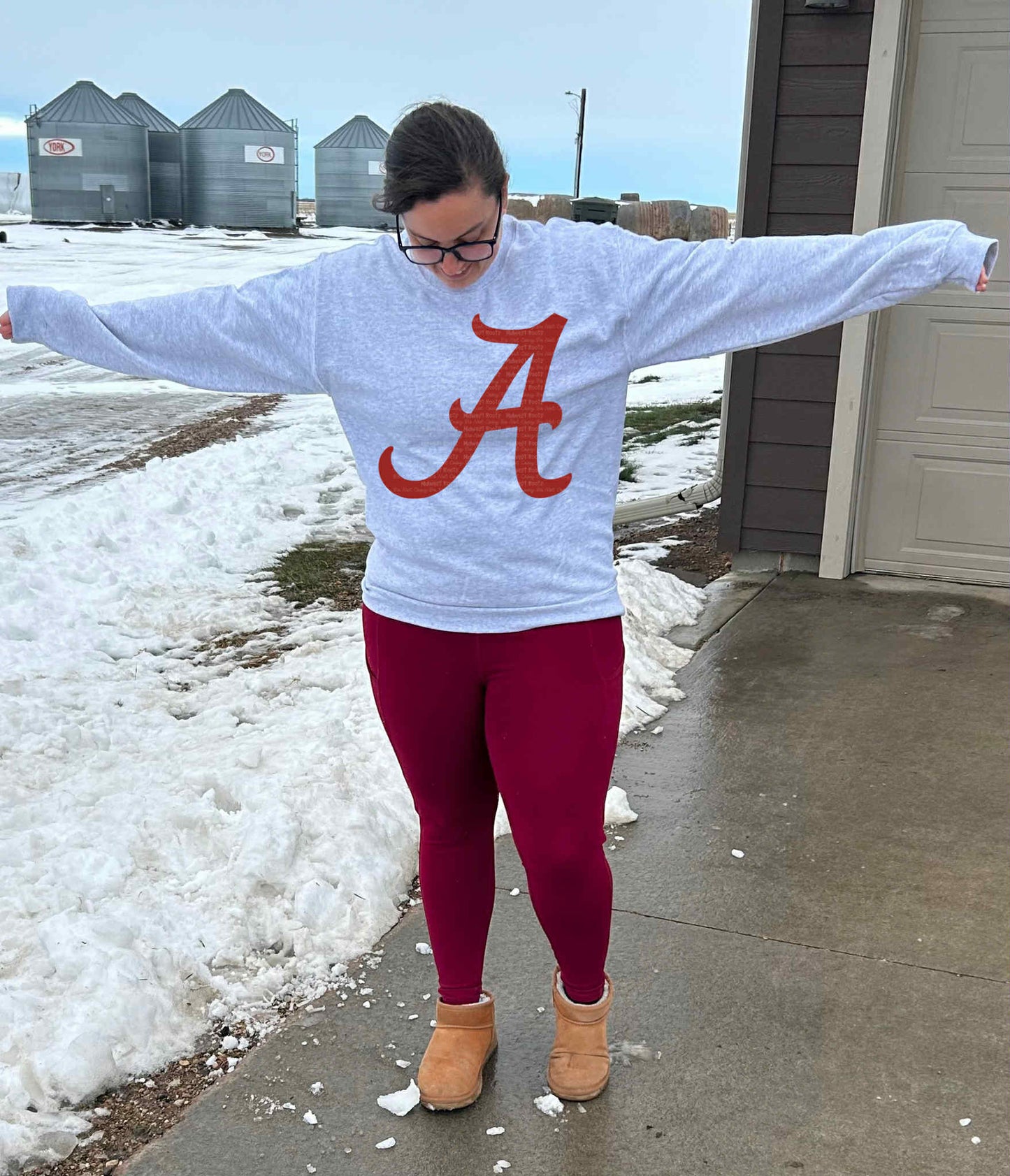 R0lltide Oversized Arm Print Top