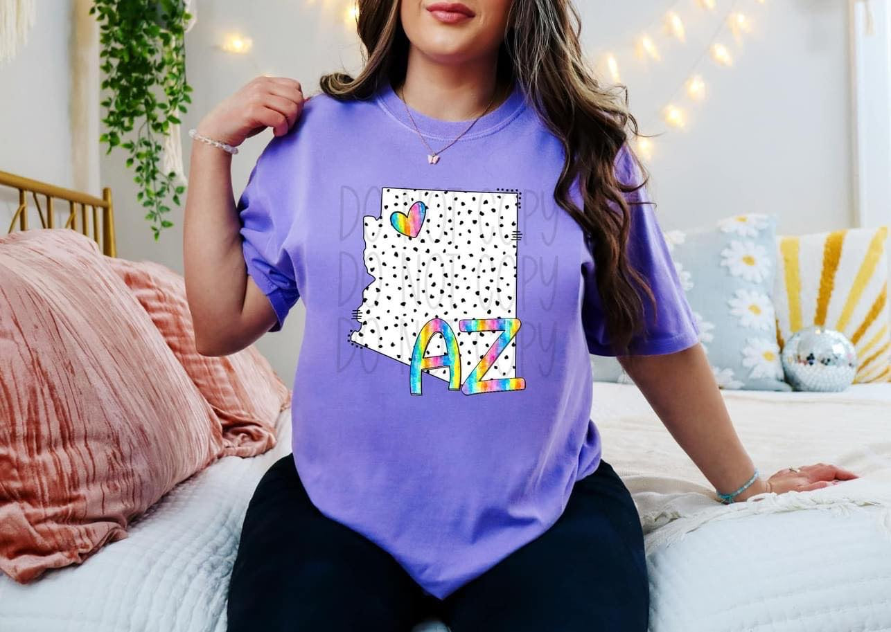 Dot & Rainbow State Tees Top