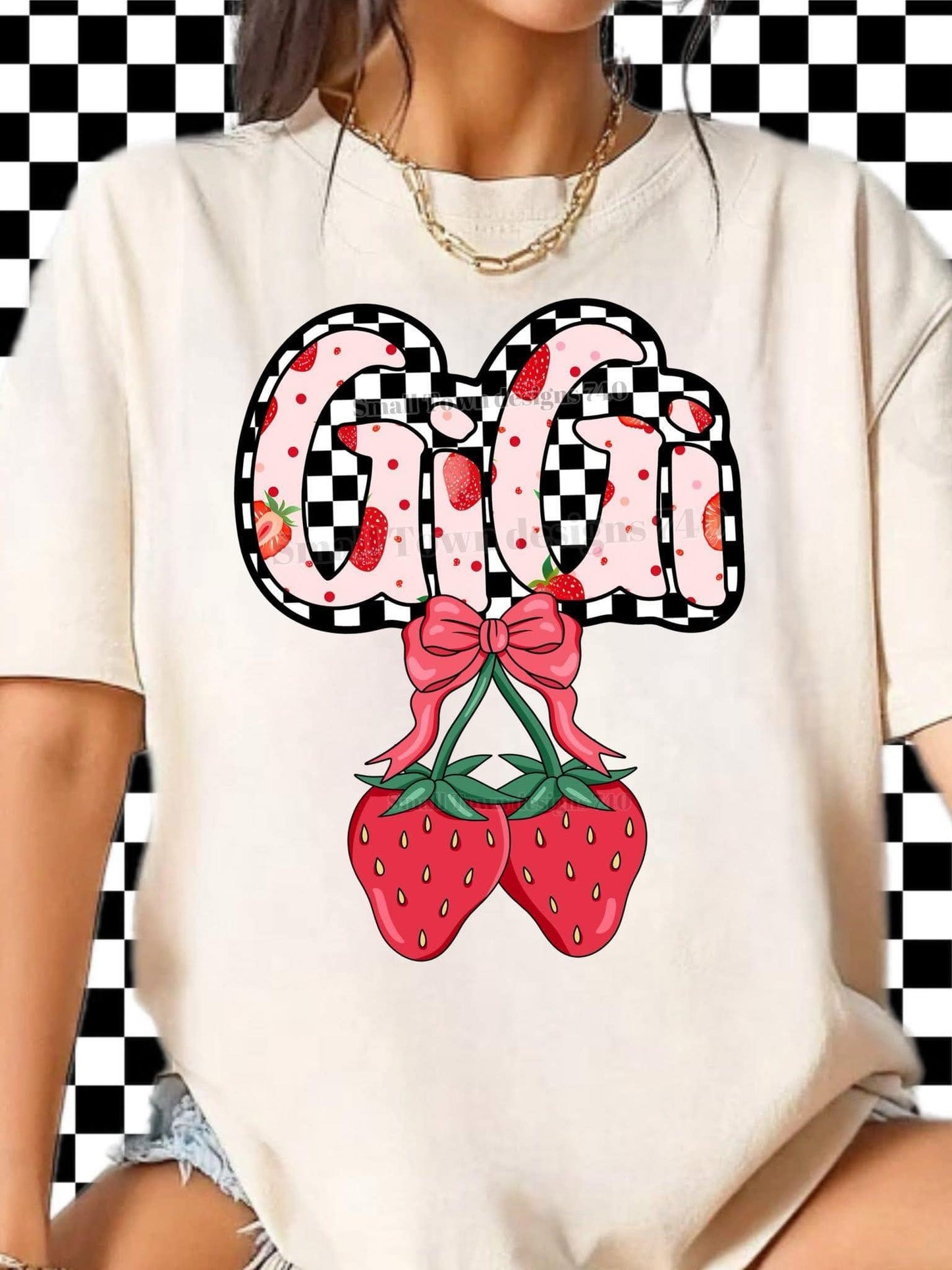 DTF Print - Strawberry Gigi