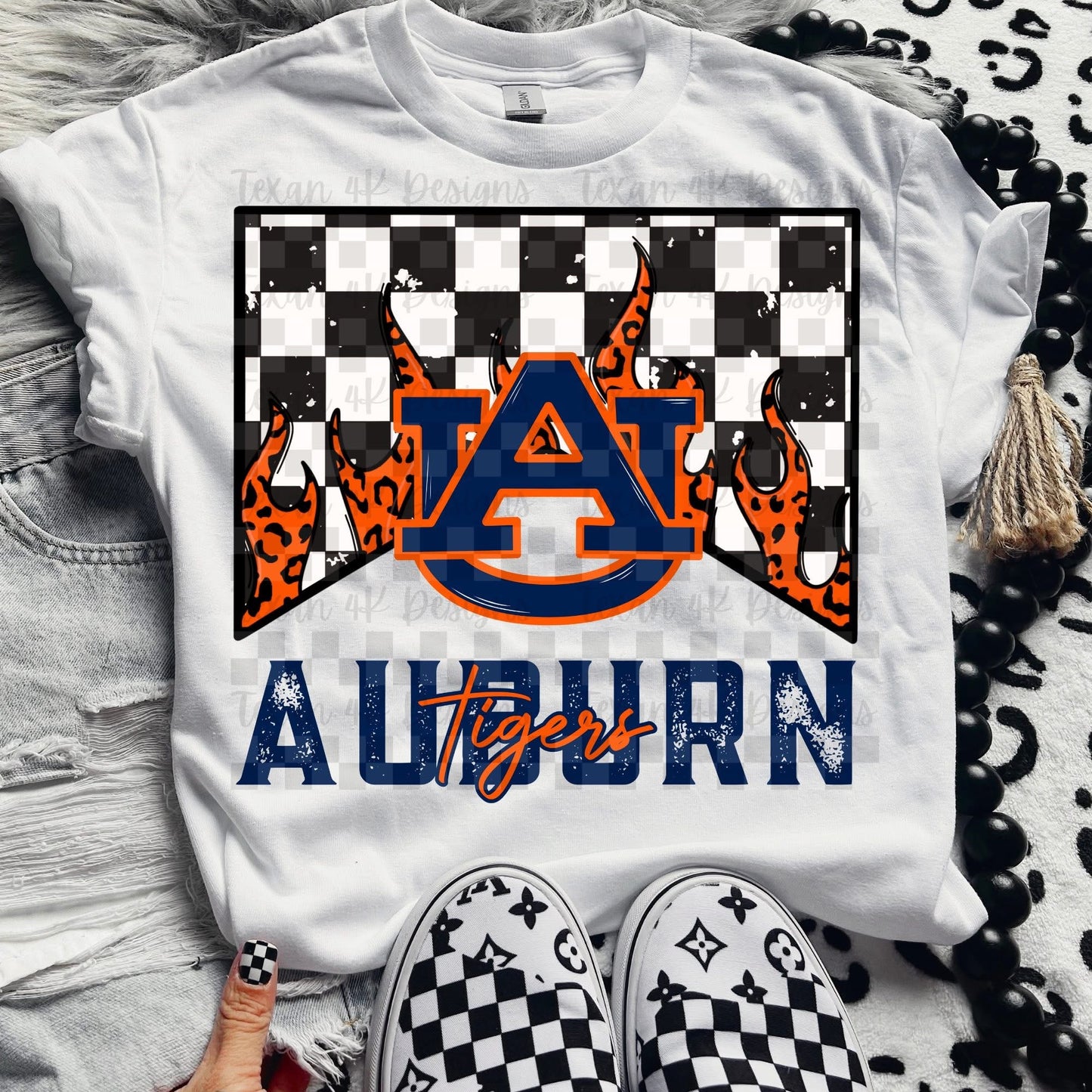 DTF Print - Leopard Flame - Top 32 College Teams