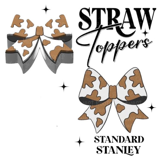 Wholesale 3D Printed Brown Cowprint Bow