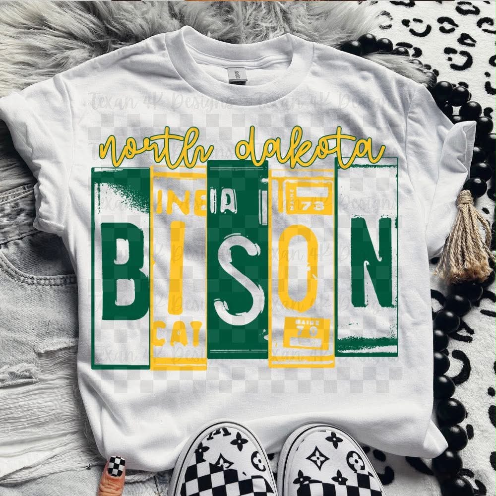 North Dakota B!son License Plate Top