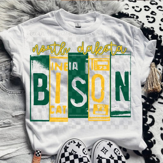 North Dakota B!son License Plate Top