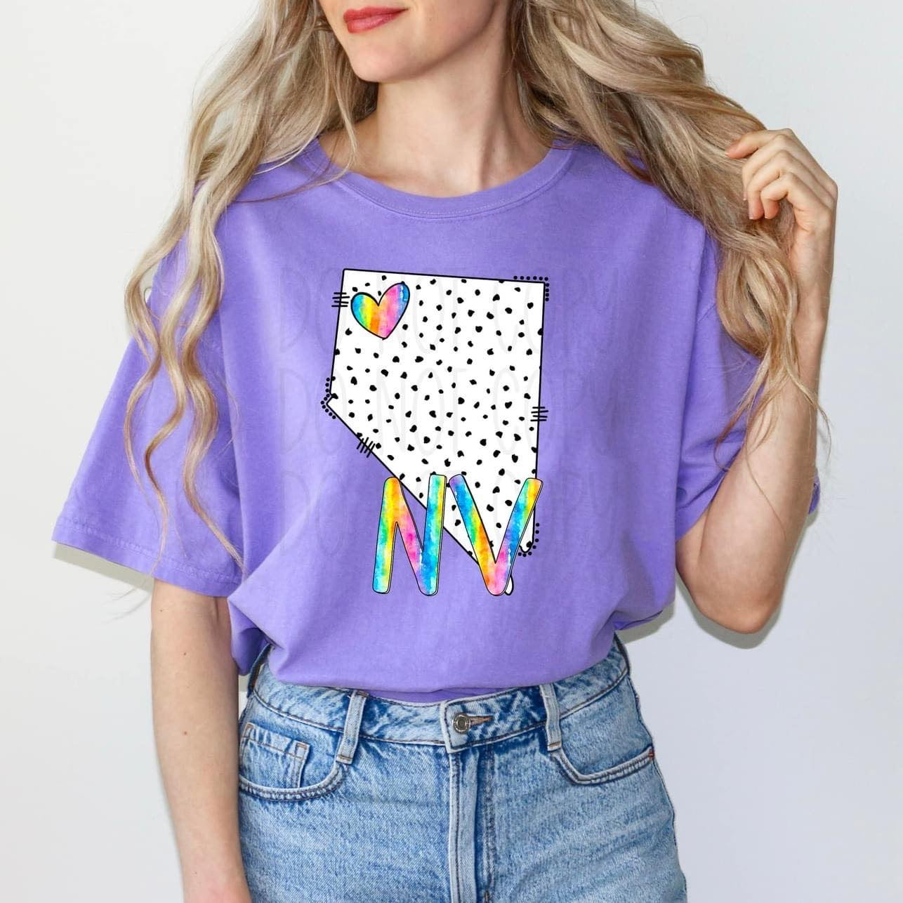 Dot & Rainbow State Tees Top