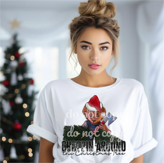 Choppin around the Christmas tree Sub Print