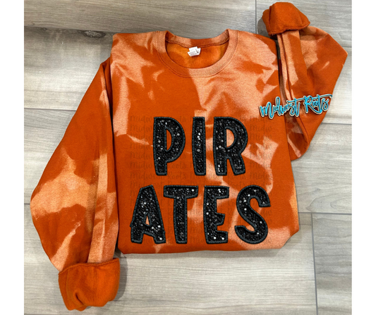 WS Completed Pirates Bleached Sweatshirt in Texas Orange
