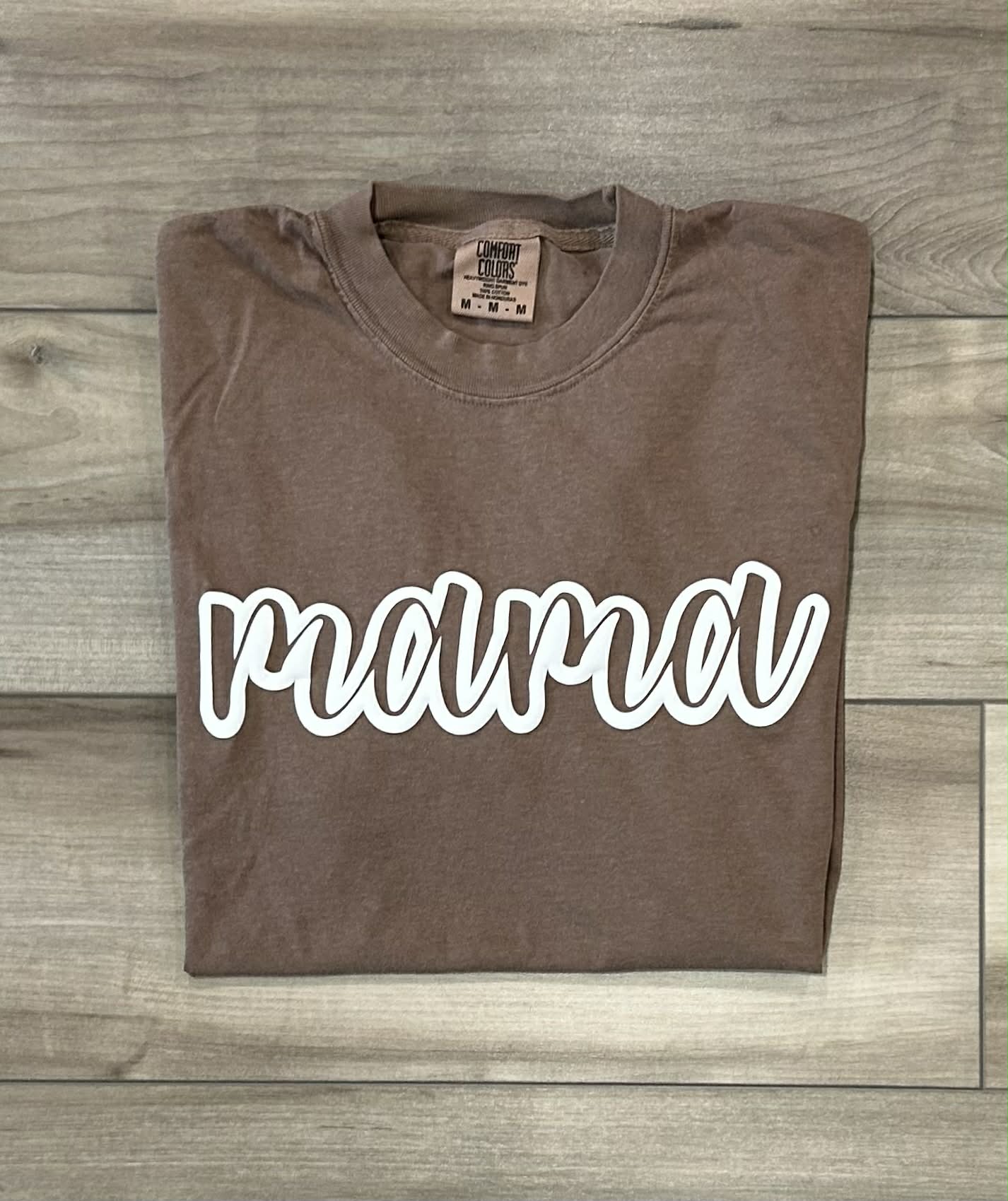 Mama Outline Puff Print Top