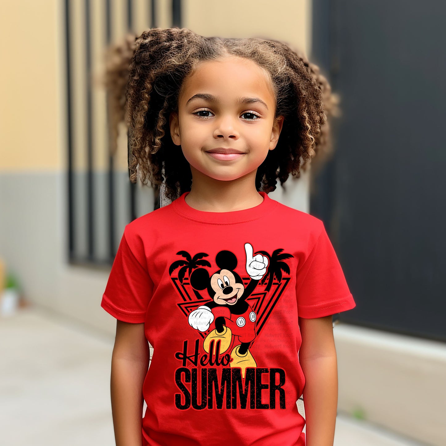 Hello Summer Mouse Kids Top