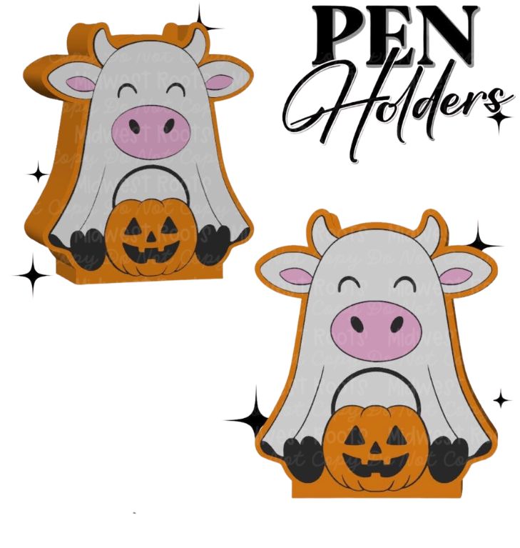 3D Printed Highland Cow Halloween