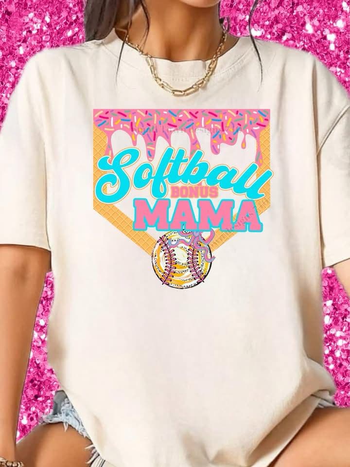 DTF Print - Softball Bonus Mama