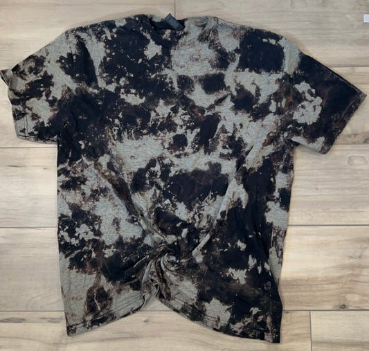 Bleached Blank in Black and Grey Top