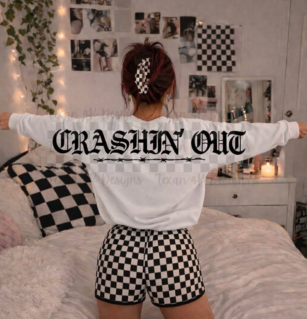 Crashing Out Oversized Arm Print Top