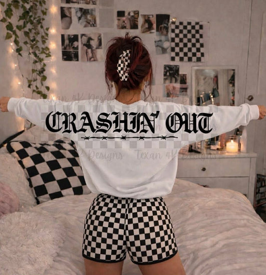 Crashing Out Oversized Arm Print Top
