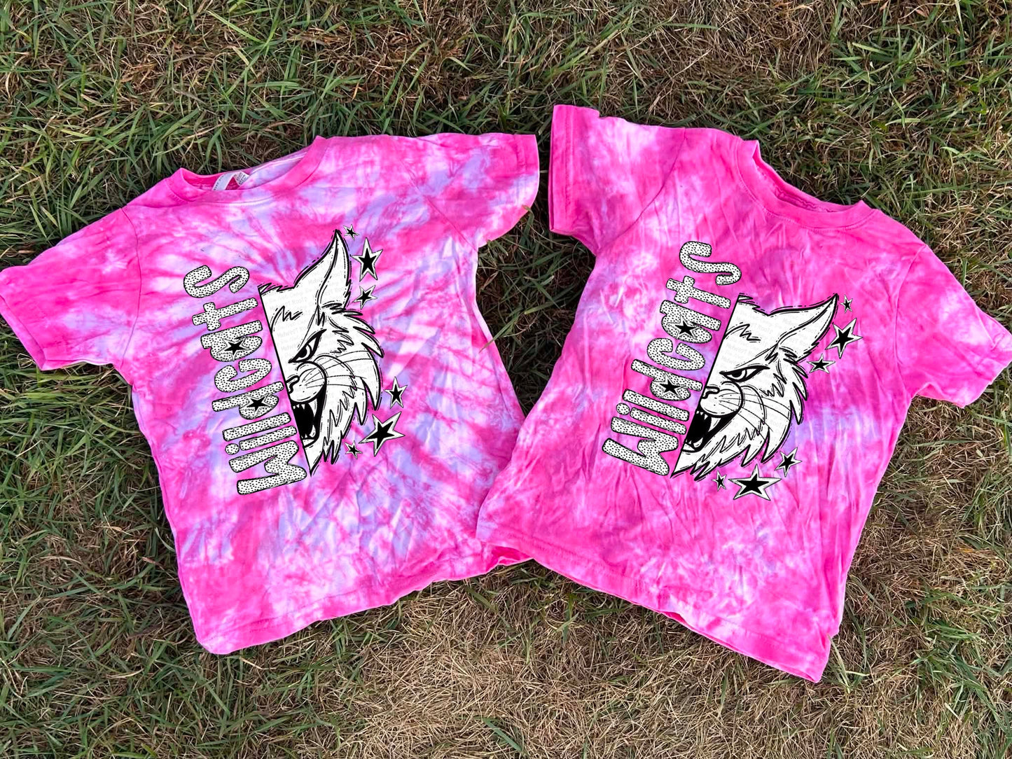 Pink Out Dyed BW Dotties Team Top