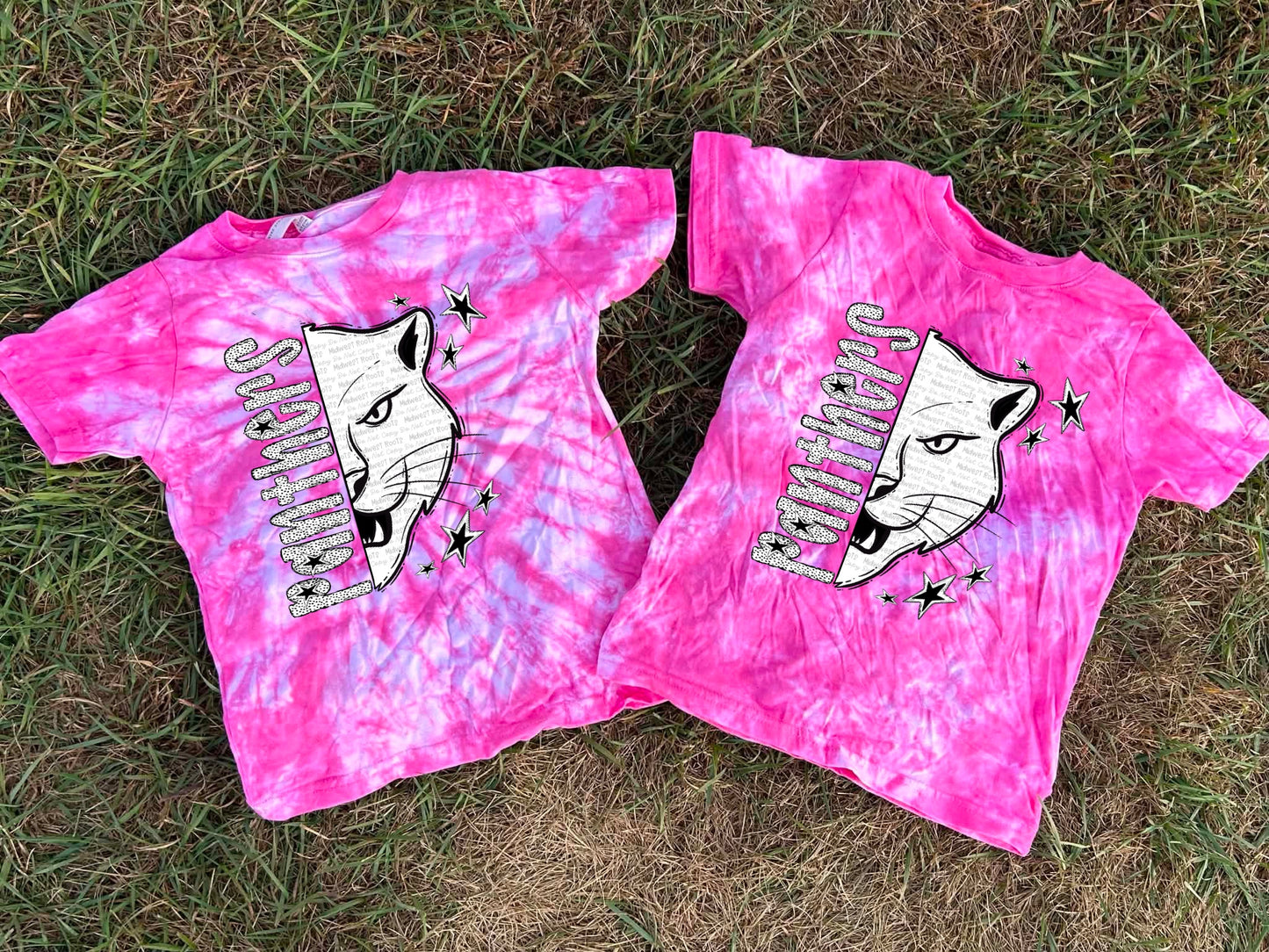Pink Out Dyed BW Dotties Team Top