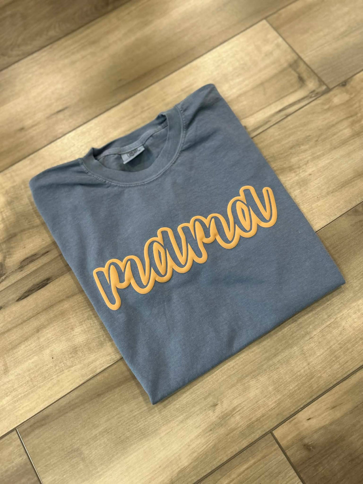 Mama Outline Puff Print Top