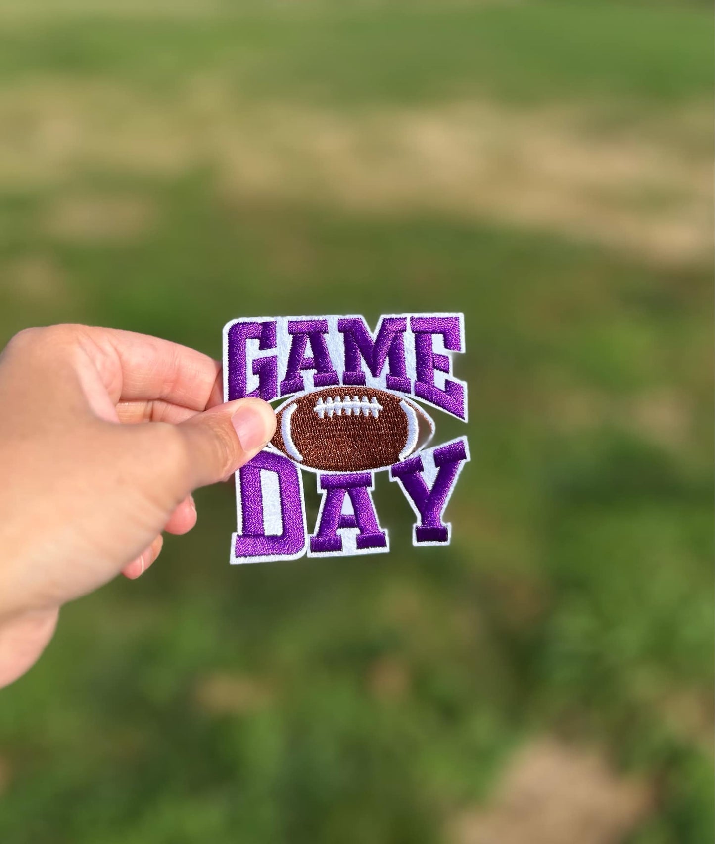 Purple Game Day Hat Patch