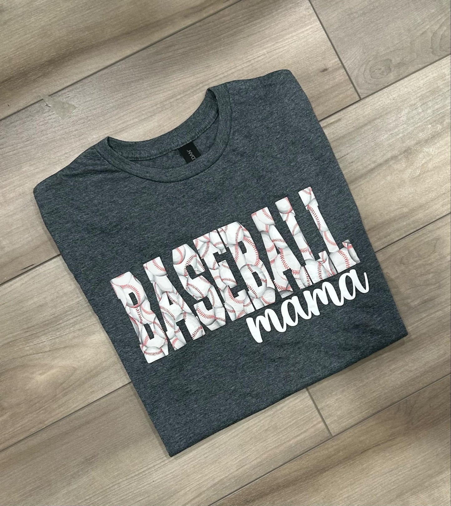 Baseball Mama Puff Printed Top
