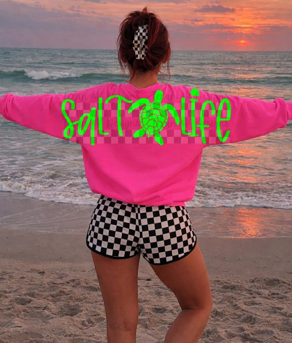 S_lt Life Turtle Oversized Arm Print Top