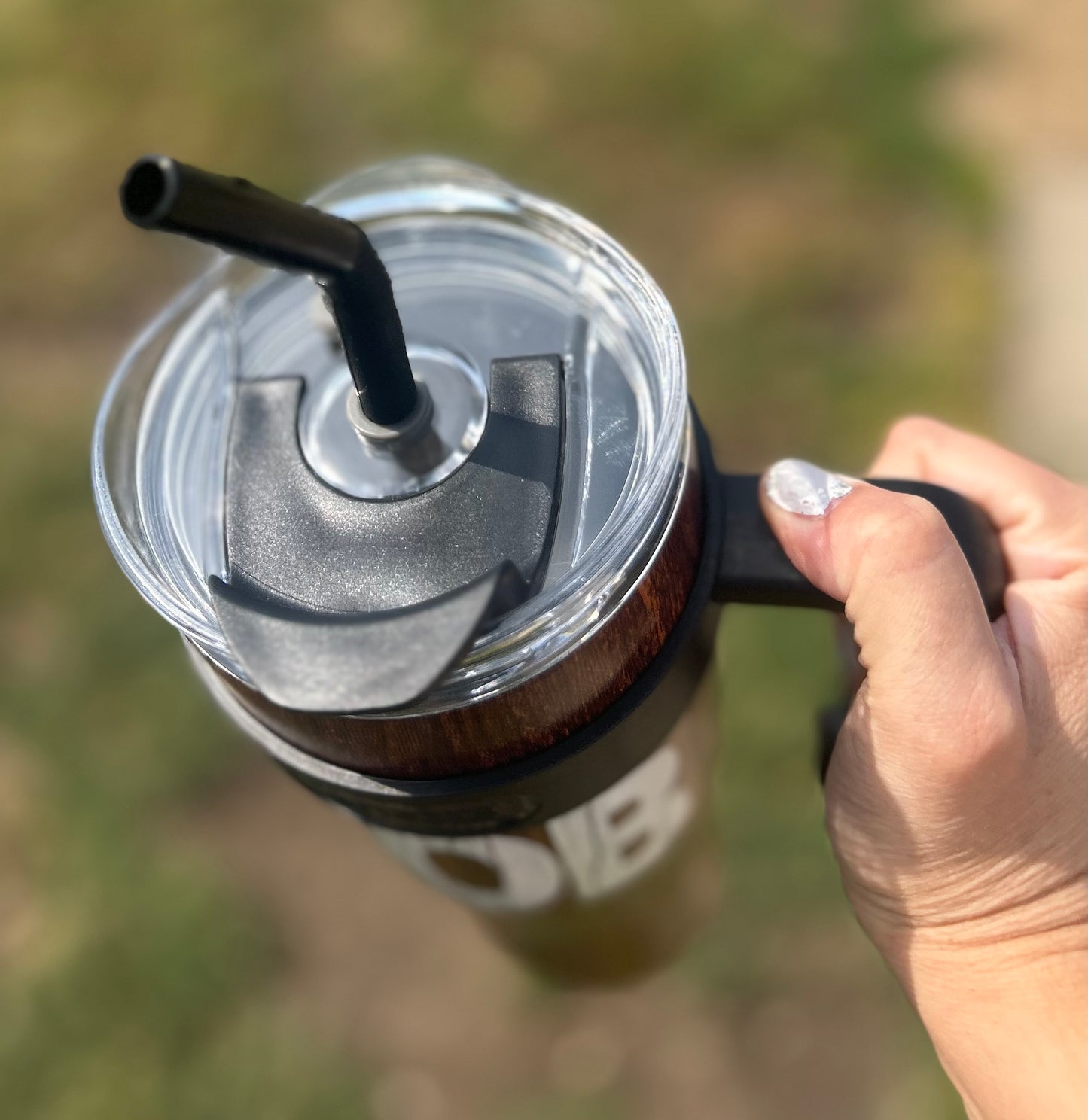 Custom 40oz Wood Grain Tumbler